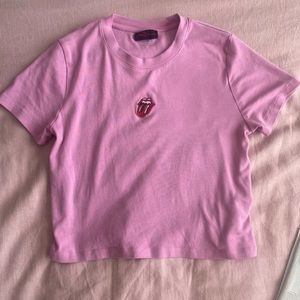 Cotton On Rolling Stones Pink Baby Tee!